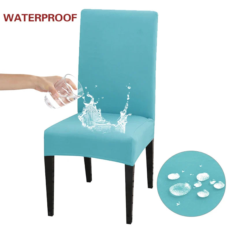Waterproof Elastic Chair Cover for Dining Room Kitchen Wedding Hotel Banquet Restaurant Anti-dirty Seat Cover Housse De Chaise