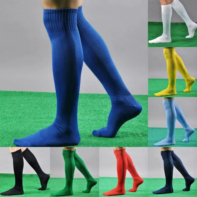 Football Socks Men'S Sports Soccer Socks Solid Color Over Knee Socks Casual Breathable Socks Men'S Training Socks Ball Socks