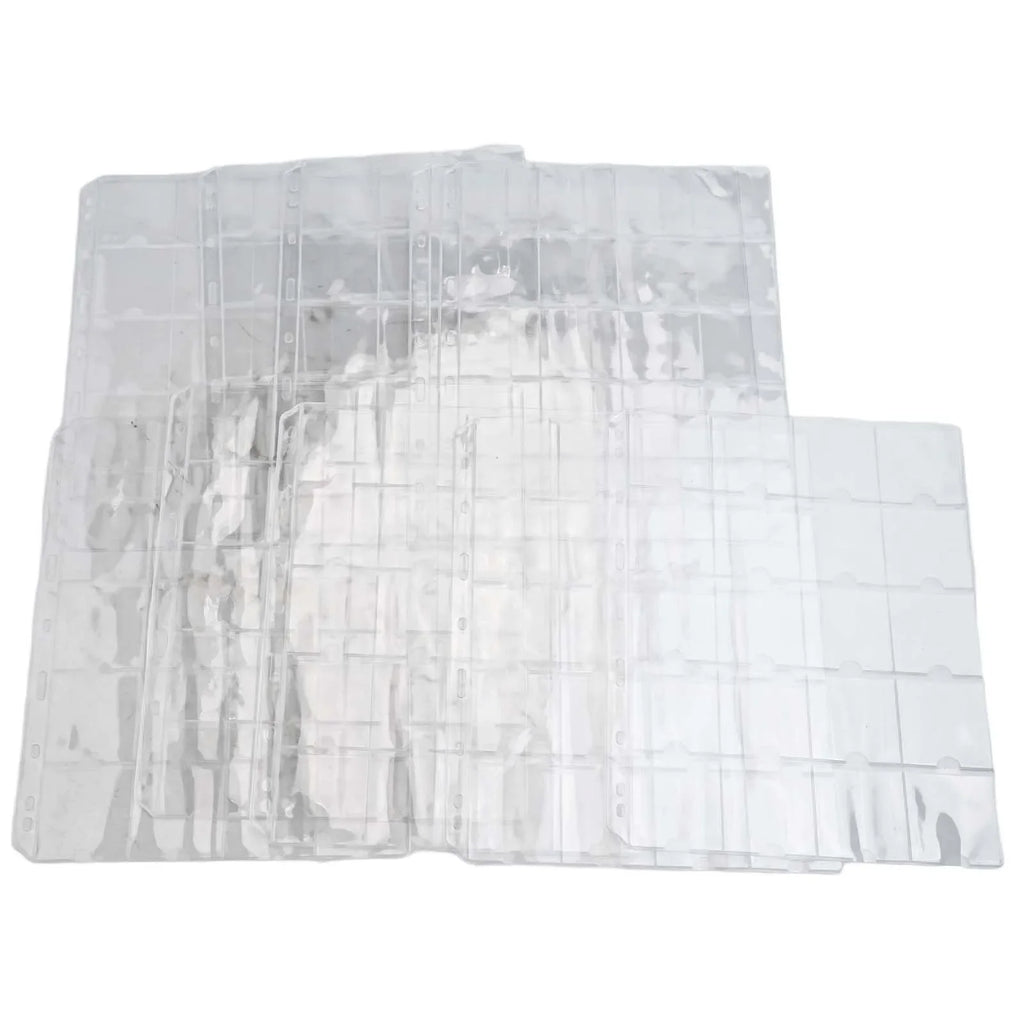 Page Coin Holder Sheet Clear Organization 1/10 Sheet For 50mm Coins For Coin Collection PVC Page Album Practical