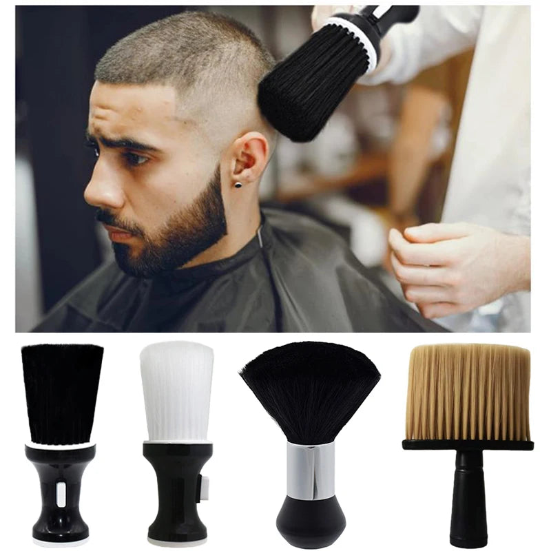 Soft Hair Brush Neck Face Duster Hairdressing Hair Cutting Broken Hair Cleaning Brush for Barber Salon Hairdressing Styling Tool