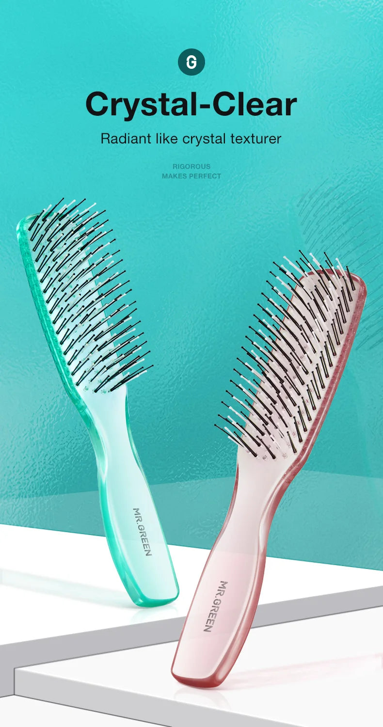 MR.GREEN Hair Brush Scalp Massage Combs Volumizing Hair Styling Fine Tooth Detangling Tool For Long Wet Dry Hair Women Gift