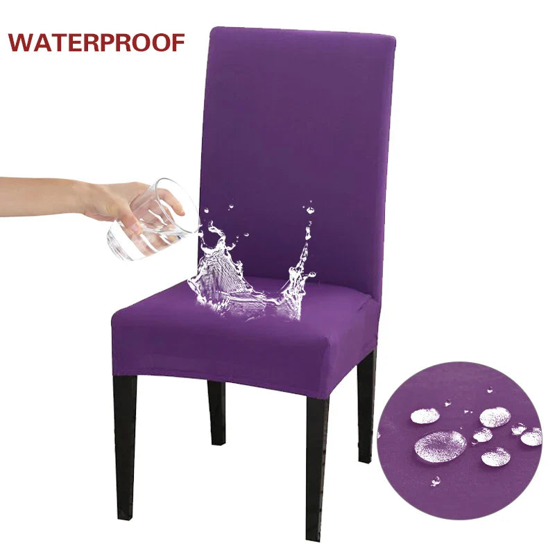 Waterproof Elastic Chair Cover for Dining Room Kitchen Wedding Hotel Banquet Restaurant Anti-dirty Seat Cover Housse De Chaise