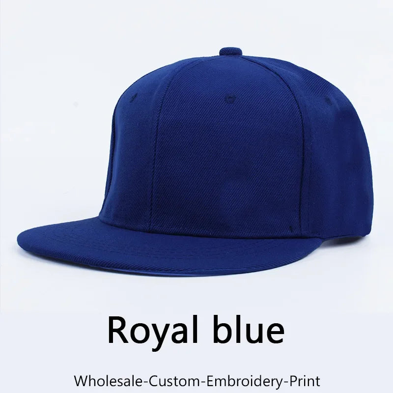 Custom Embroidery Hip-hop Snapback Hat for Men and Women Baseball Cap Wholesale DIY Design Print Sunshade Hats American style