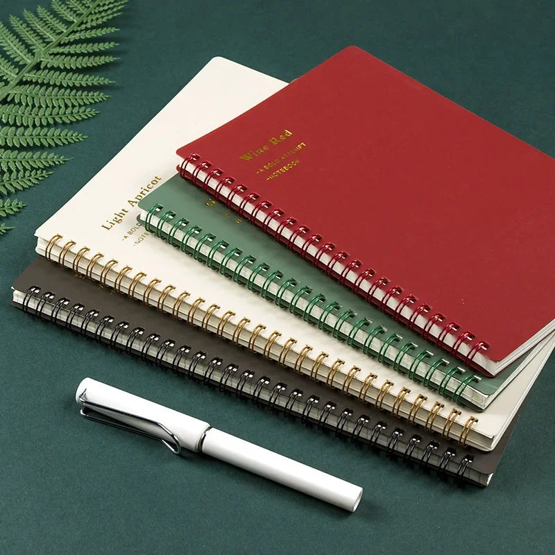 A5/B5/A6 Classical PP Coil Line Grid Spiral Notebook Journals Morandi Basic Diary Weekly Planner Book School Stationery