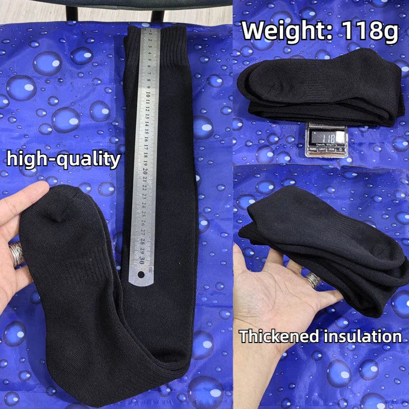 Winter Warm Long Socks Tube Thick High Tube Over Knee Knee-Length Hosiery Socks Terry Solid Color Women Thicken Calf Socking