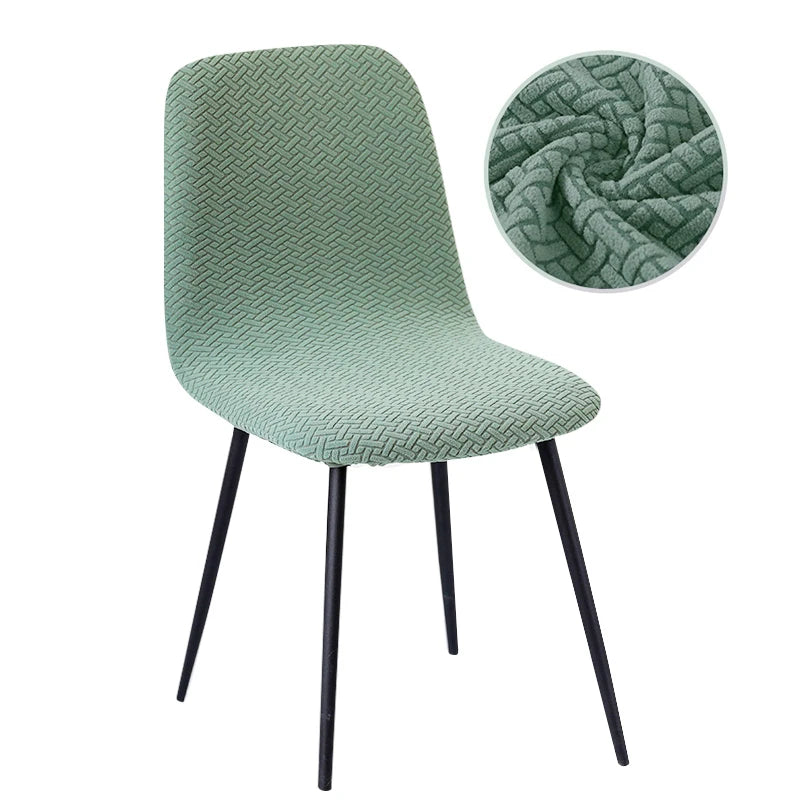 Velvet And Jacquard Short Back Chair Cover Bar Seat Covers Dining Covers Chair Stretch Dust Cover For Home Hotel Bar Wedding
