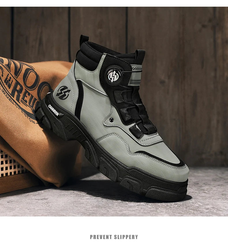 Boots Winter Mens Shoes Casual Cowboy Combat Tactical Motorcycle Chelsea Ankle Work Leather Outdoor Designer Luxury Hiking