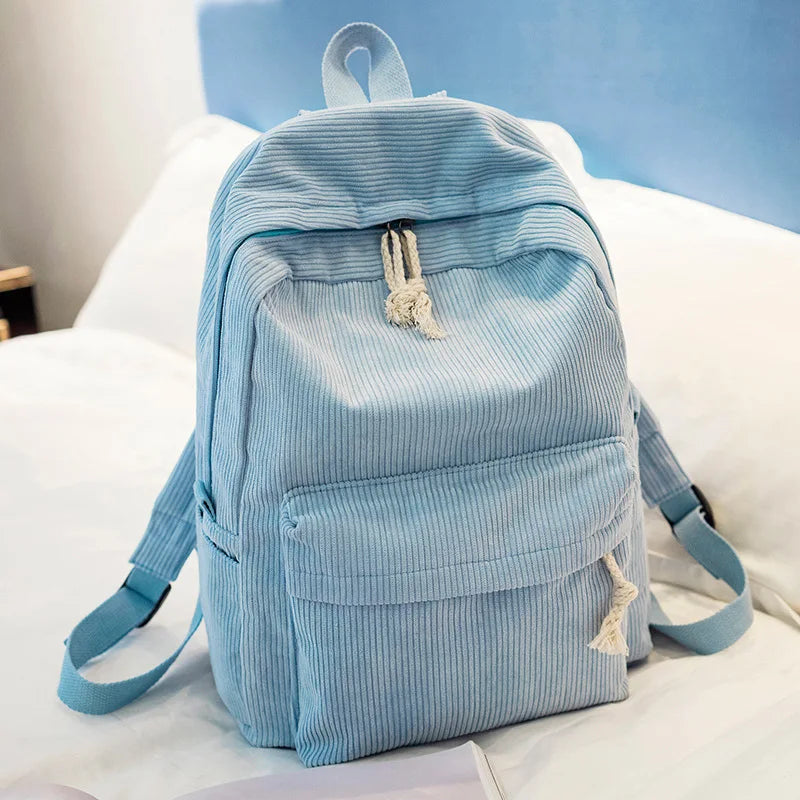 Kids School Bag, Personalized Toddler Backpack, Embroidered Name Child Book Bag, Corduroy Backpack for Birthday Gift, Diaper Bag