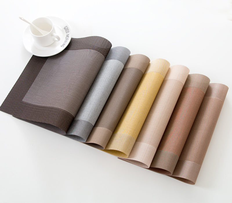 4/6Pcs Table Mat Set Non-Slip Bowl Pad Coaster Set Washable PVC Dining Table Placemats Modern Home Decoration Accessories