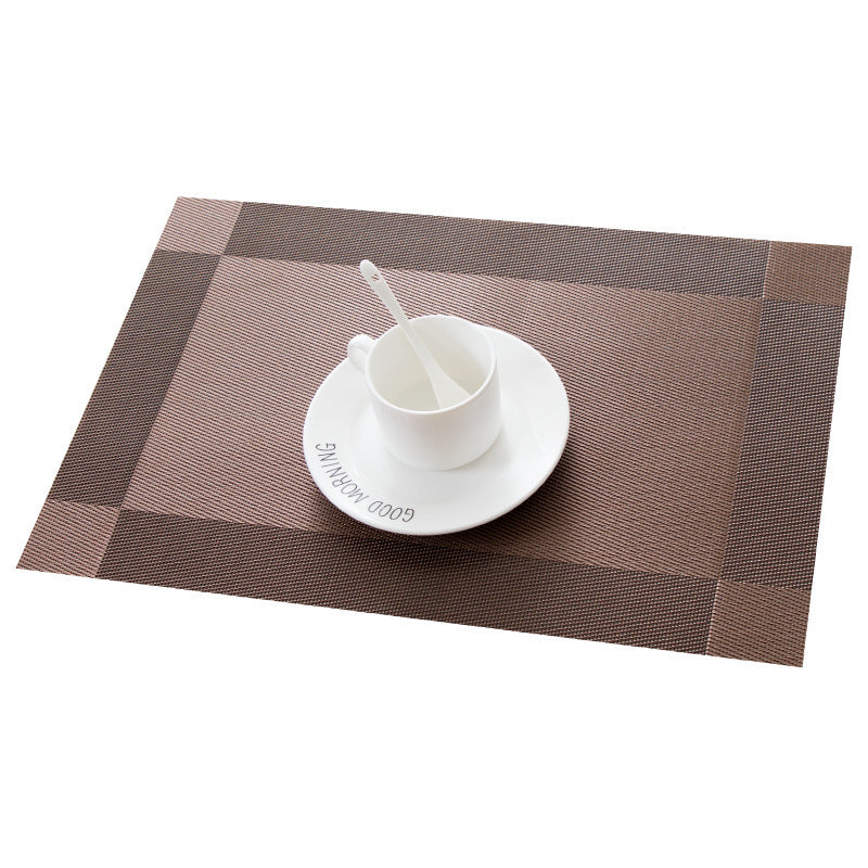 4/6Pcs Table Mat Set Non-Slip Bowl Pad Coaster Set Washable PVC Dining Table Placemats Modern Home Decoration Accessories