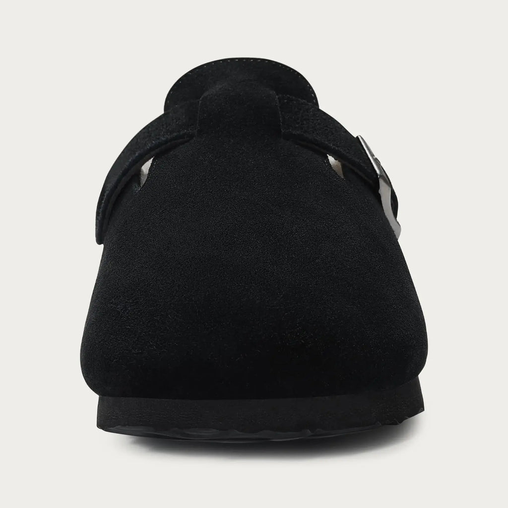 KIDMI Suede Clogs for Women Men Mules Cork Footbed Sandals With Arch Support Fashion Nonslip Outdoor Beach Slippers Home Shoes