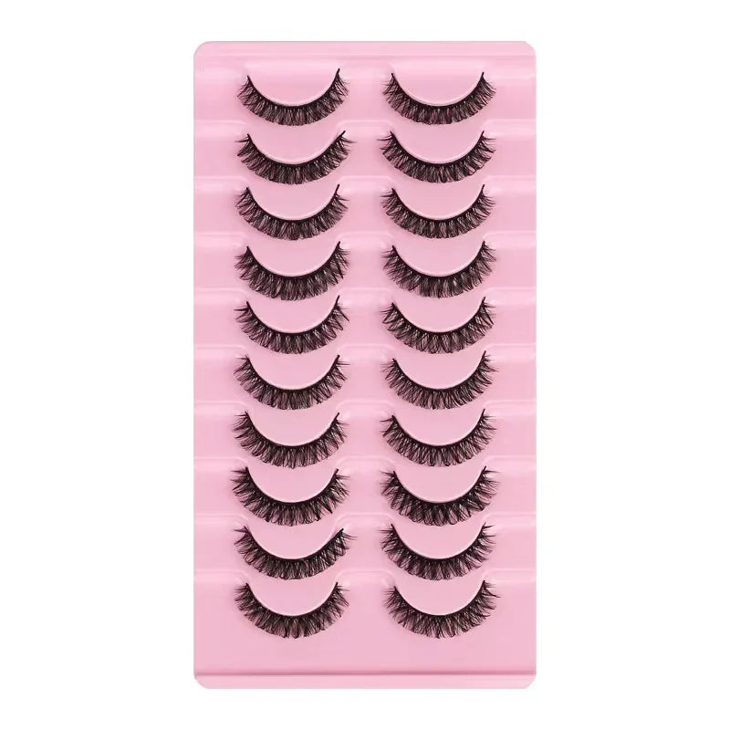 NEW 10Pairs 3D Mink Lashes russian strip lash Dramatic False Eyelashes Faux Cils Makeup Wholesale Fake Eyelash Extension