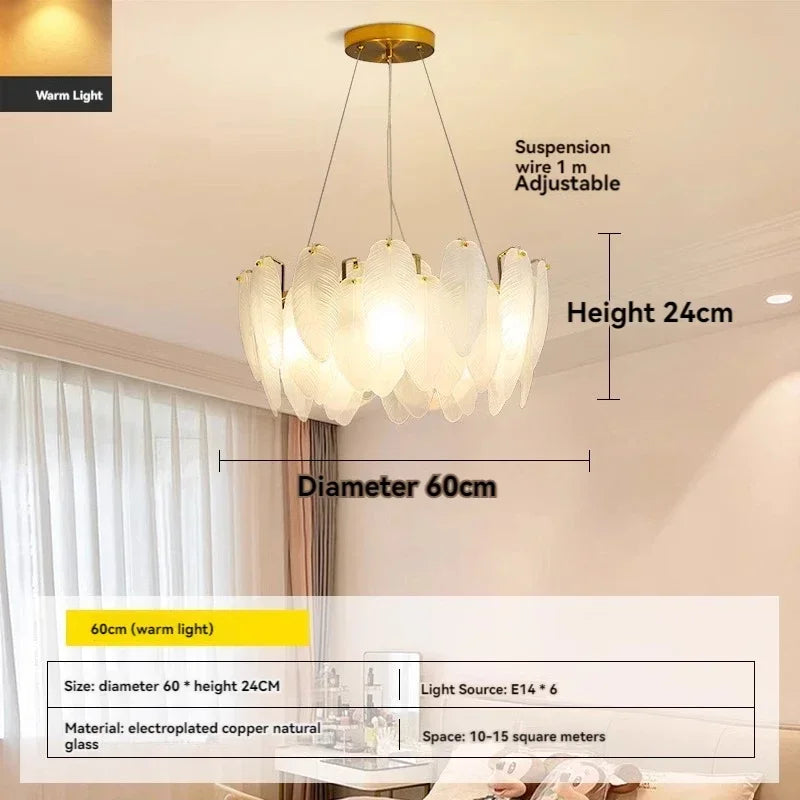 Modern Luxury crystal Chandeliers Gold French Glass chandelier Idoor Home Decor Pendant Lamp for Living Room Dining