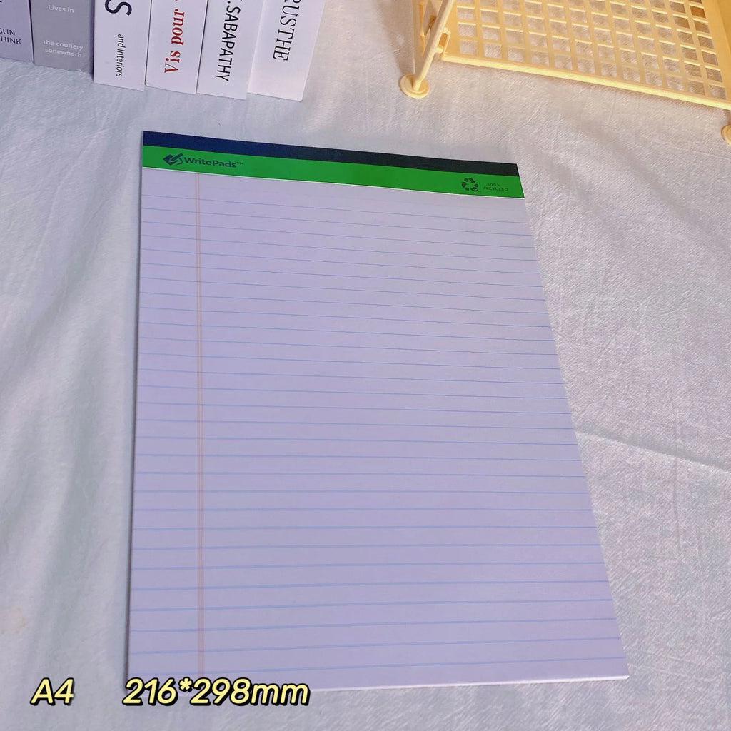 A4 A5 Tear-Off Notebook 50pages Notepad Daily Schedule Memo Pad To-Do Lined Book White Yellow Paper Student School Supplies