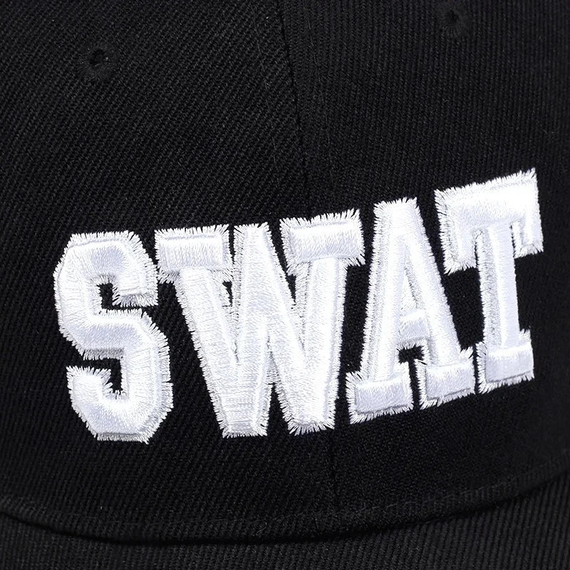 Sport Fashion SWAT Letter Embroidery Snapback Cap Unisex Spring and Autumn Outdoor Adjustable Casual Hats Baseball Caps