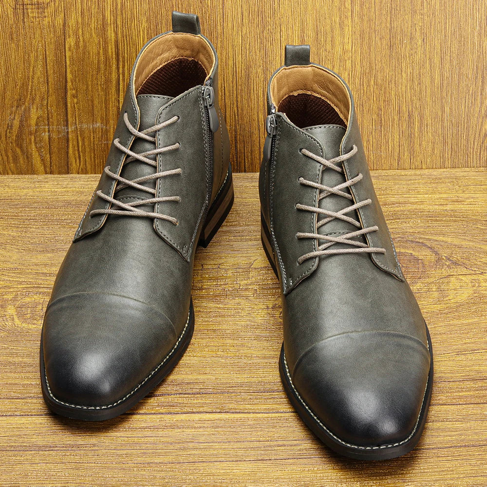 Boots Men Comfortable Fashion 2025 Brand Boots Leather