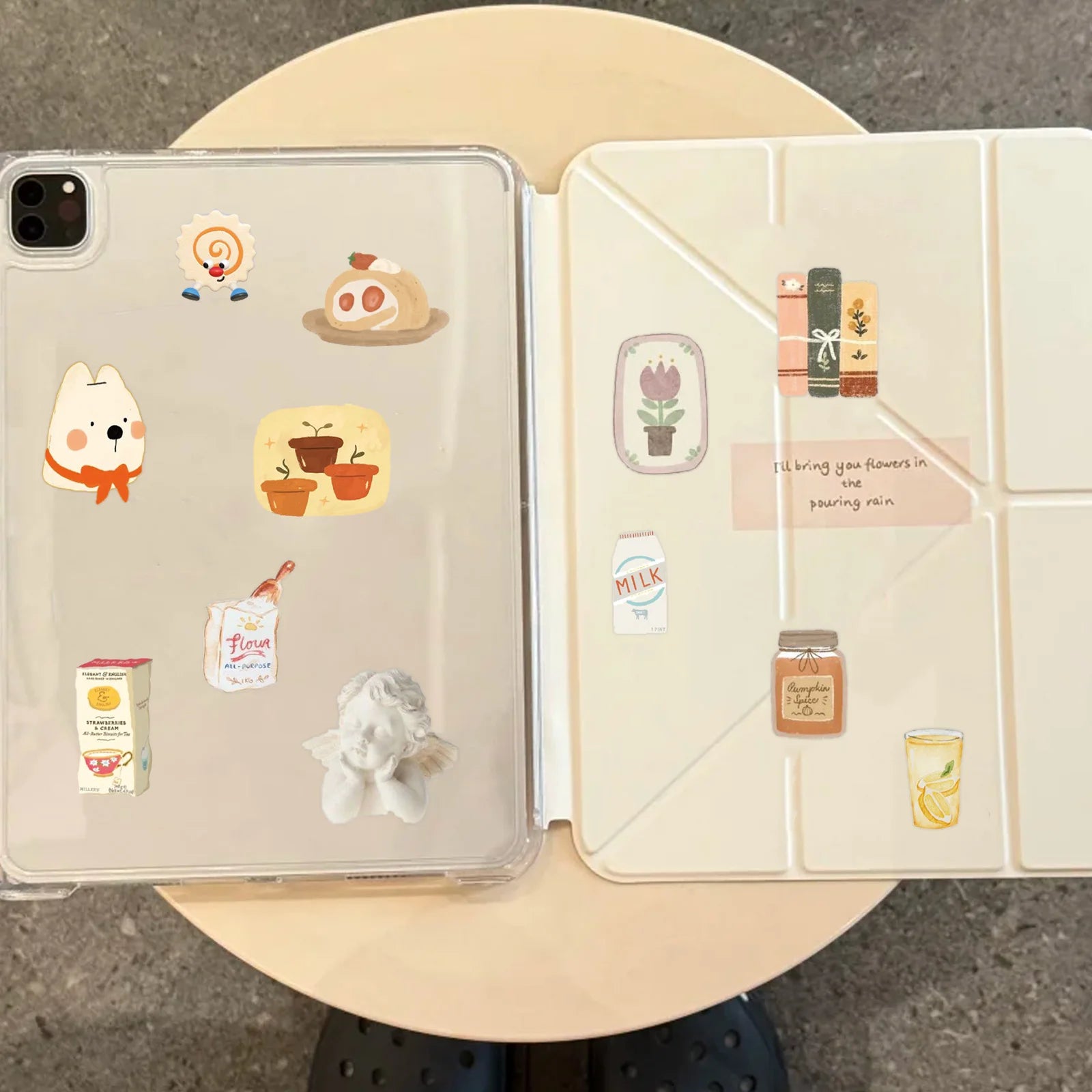 Different Covers, Same Content 30 Sheets Korean Style Sticker Book, Cute Scrapbook Stickers  for DIY Gifts Card Art Crafts