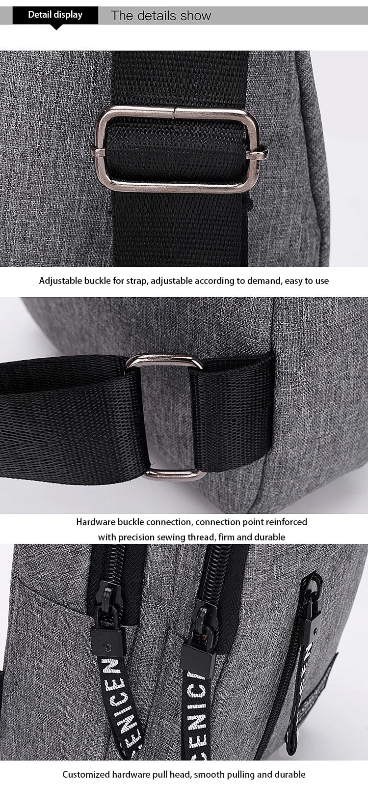 Travel Men's Handbags USB Chest Bag Designer Messenger Crossbody Bags Water-Proof Shoulder Bag Diagonal Package Sports Back Pack