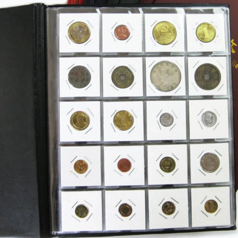 Page Coin Holder Sheet Clear Organization 1/10 Sheet For 50mm Coins For Coin Collection PVC Page Album Practical