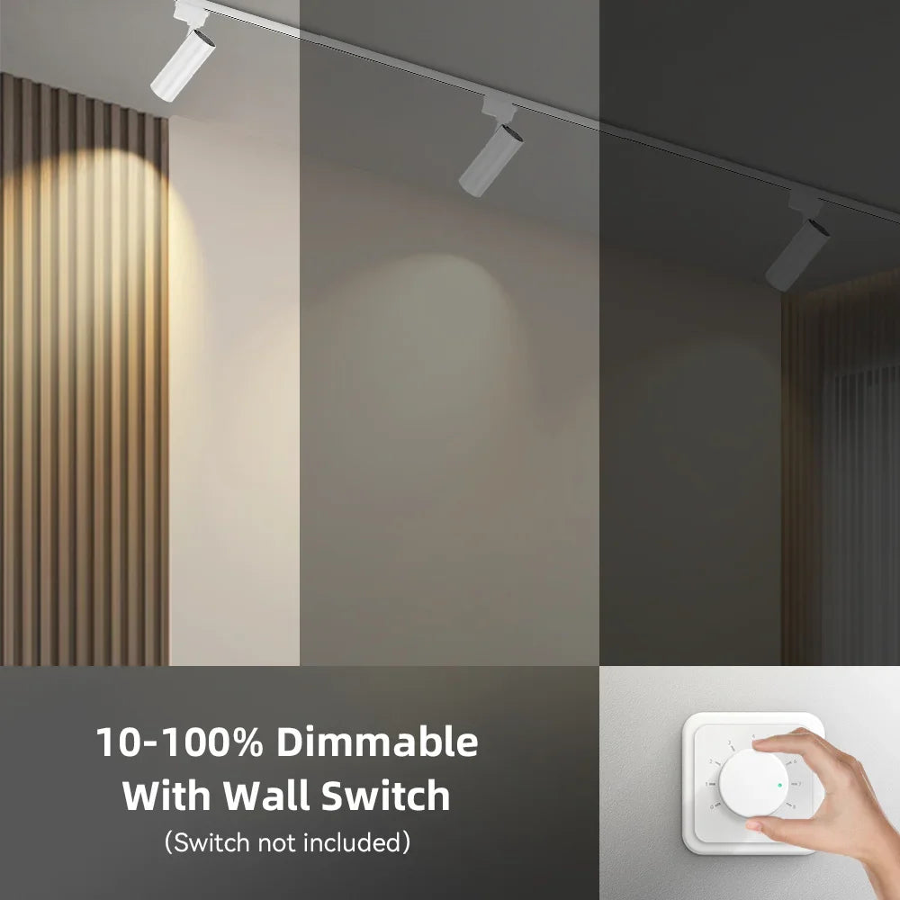 Set LED Track Light Dimmable Track Lamp AC180-265V COB led Spotlight  for Living Room Kitchen Clothing Store Rail Lamp Lighting