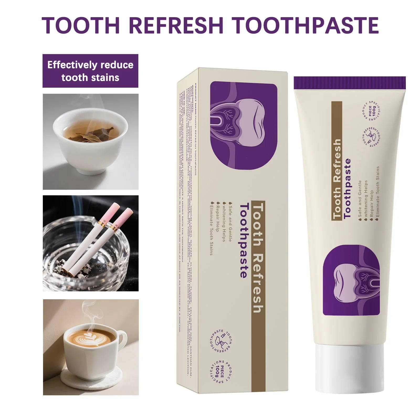 Tooth Repairing Toothpaste Whitening Teeth Fresh Mouth Tartar Stain Remover Bright Dental Cleaning Inhibit Bad Breath Toothpaste