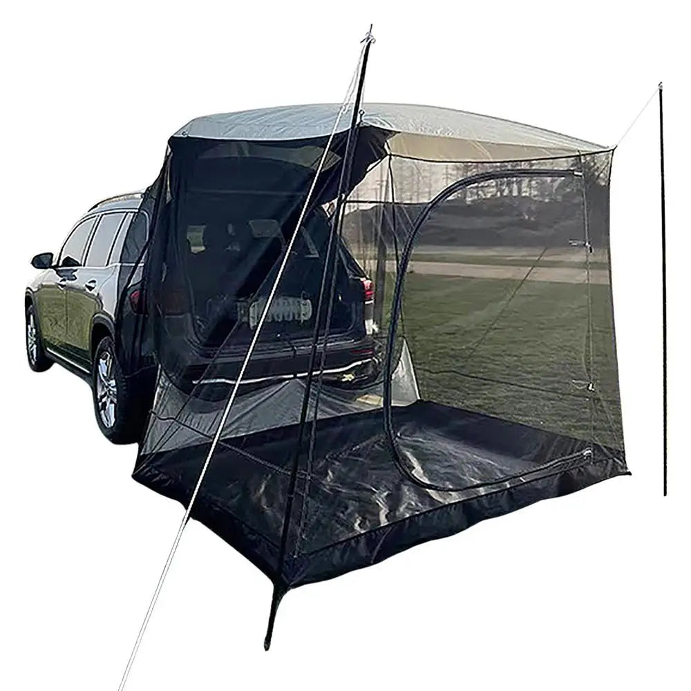 5-6 Person Car Truck Tent For Camping SUV MPV Car Rear Tent Waterproof Auto Tail Tent Awning Beach Sunshade For Self-driving