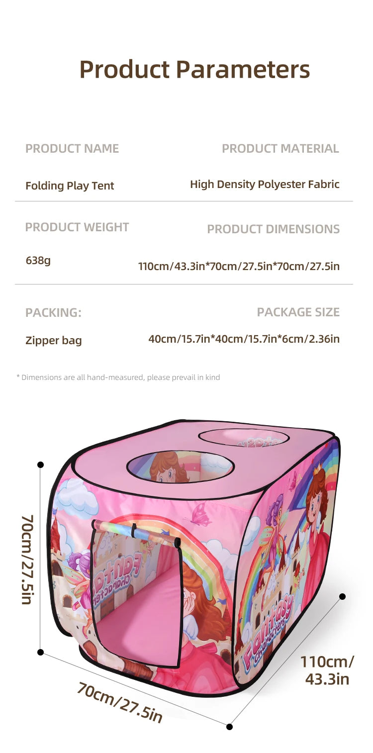Children's Tent Game House Indoor and Outdoor No Installation Kindergarten Foldable Family Toy House