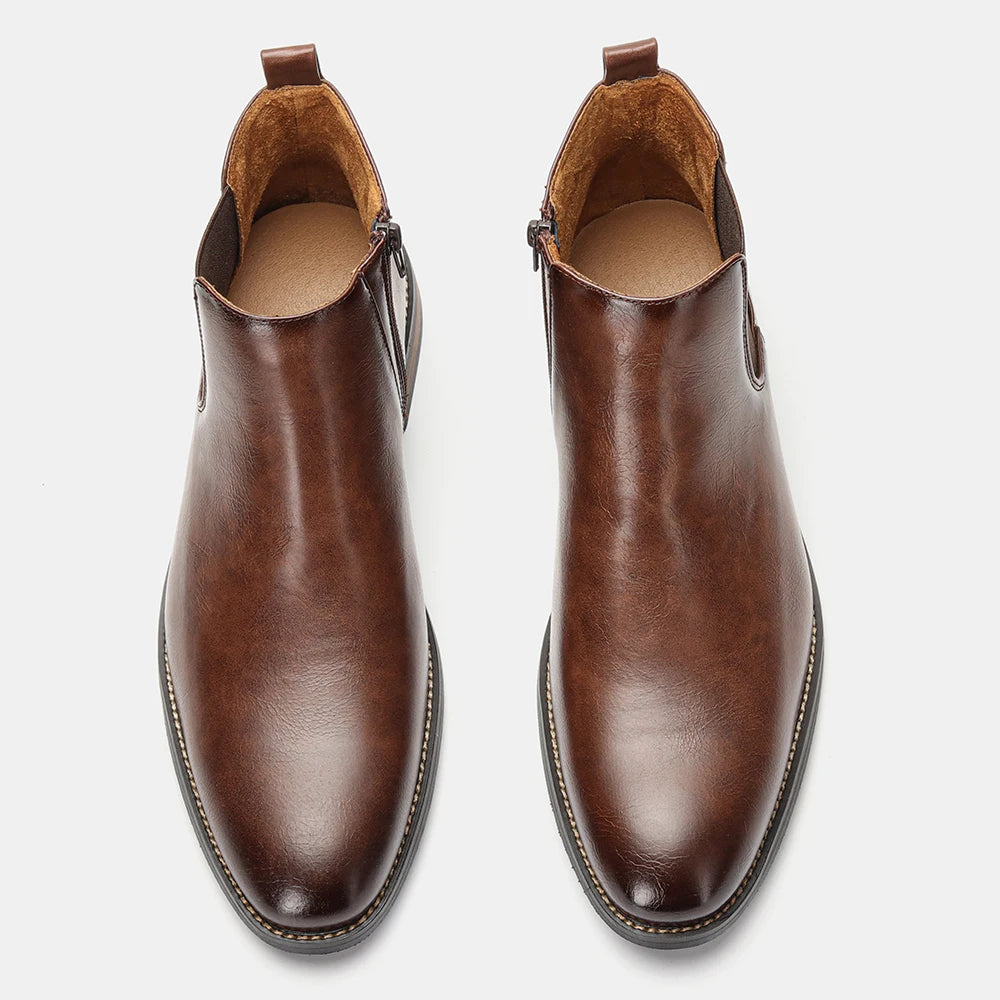 Boots Men Comfortable Brand Fashion 2026 Boots Leather