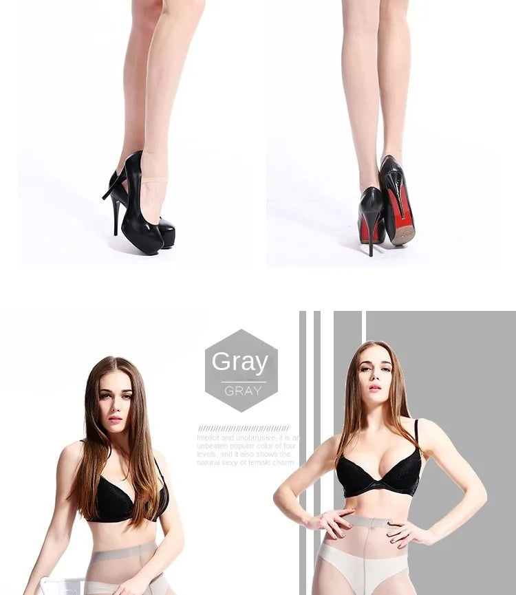 Silk Stockings Flesh Color Black Ultra-thin Foot Socks Foot Stirrups Female Pantyhose Invisible Anti Snagging Base Socks