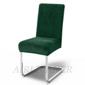 Soft Velvet Chair Covers Thick Solid Color Chair Seat Cover Stretch Dining Room Chair Slipcover Office Banquet Restaurant 1PC