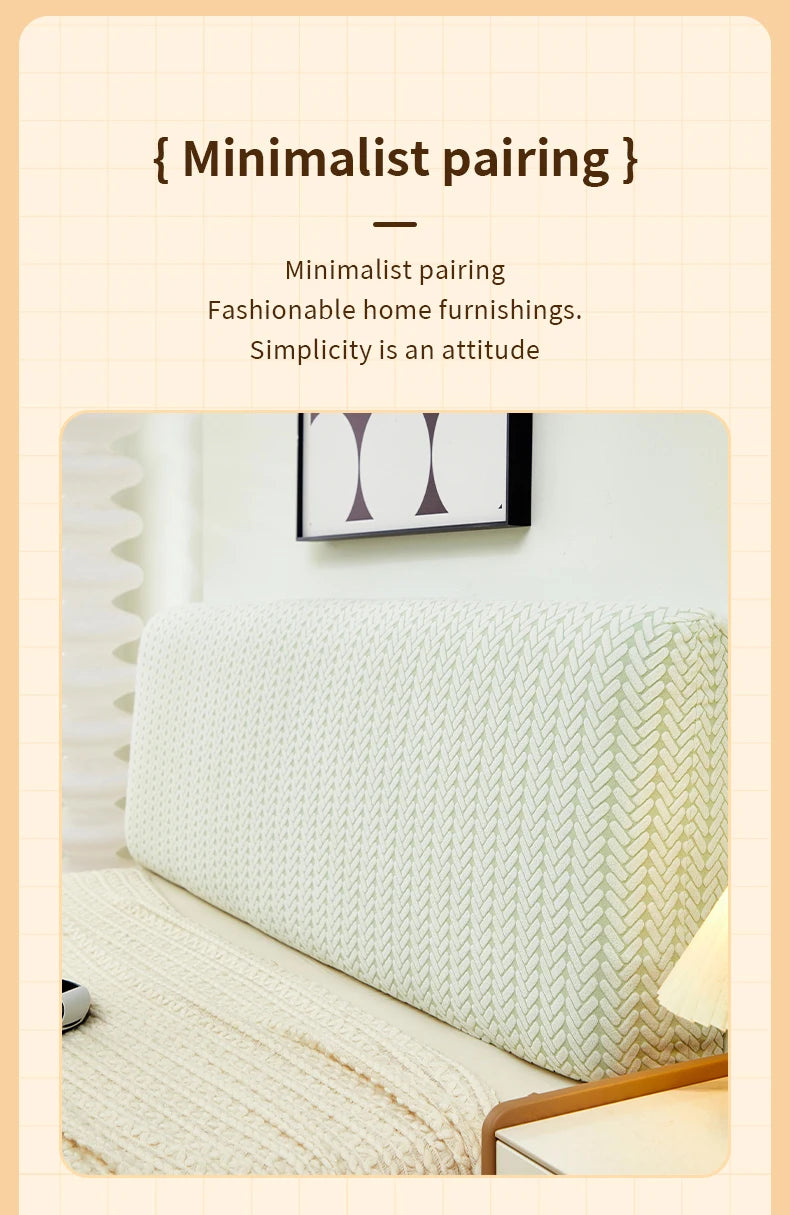 1 PC Headboard Cover elastic jacquard Bedside Cover for bed in bedroom easy to clean Headboard Cover