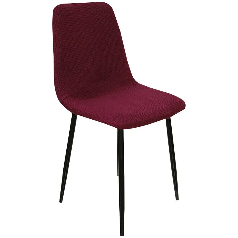 Jacquard Waterproof Shell Chair Cover Short Back Scandinavian Chair Covers Adjustable Dining Room Seat Covers for Bar Party