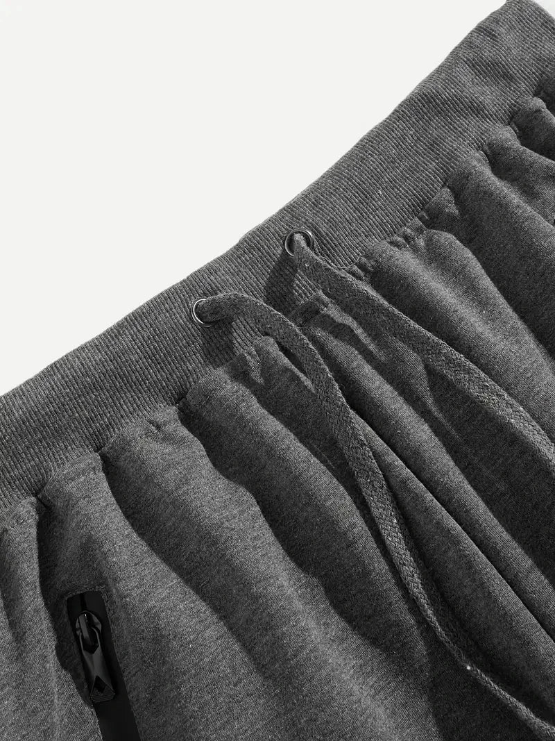 Men's Sweatpants Joggers Trousers Elastic Waist Sports Outdoor Daily Wear Casual Fashion Hip Hop Streetwear Gray Black Pants
