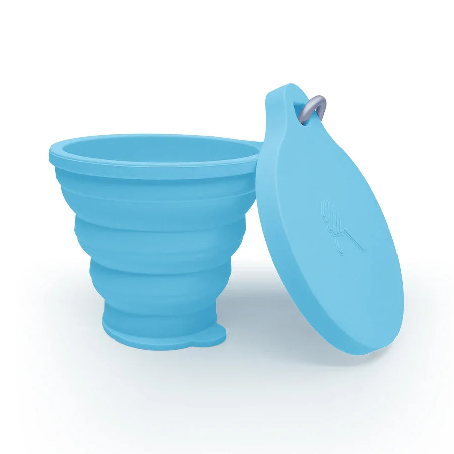 ME. FAM New 180ml Eco-friendly Silicone Bear Folding Cups With Cover Lids Travel Outdoor Camping Collapsible Drinking Water Copa