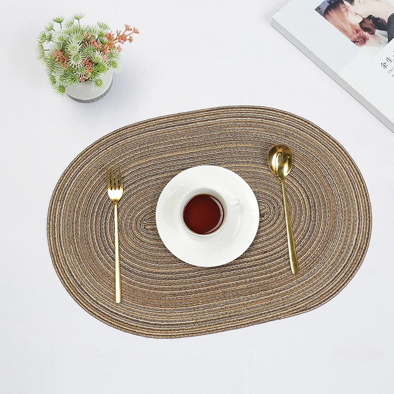 Placemats Set of 4,Heat resistant pad,Place Mat Washable Table Mats for Kitchen Dining Table Mixed Color Non-Slip Place mats