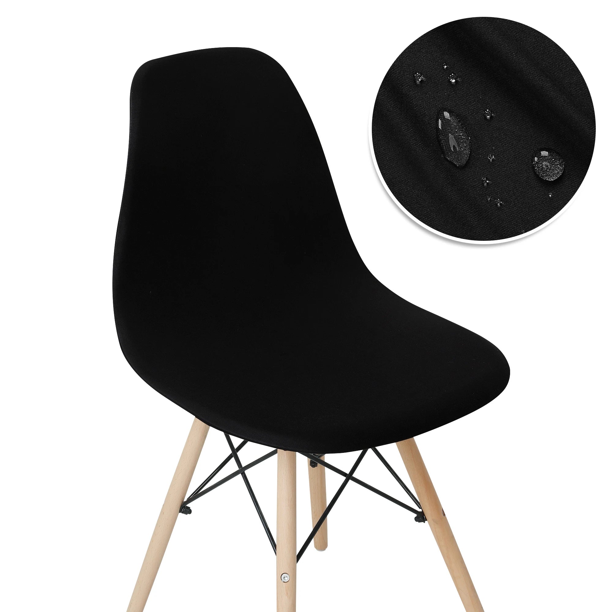 Solid Color Shell Chair Cover Stretch Cheap Short Back Chair Covers Printed Dining Seat Covers For Home Bar Hotel Party Banquet