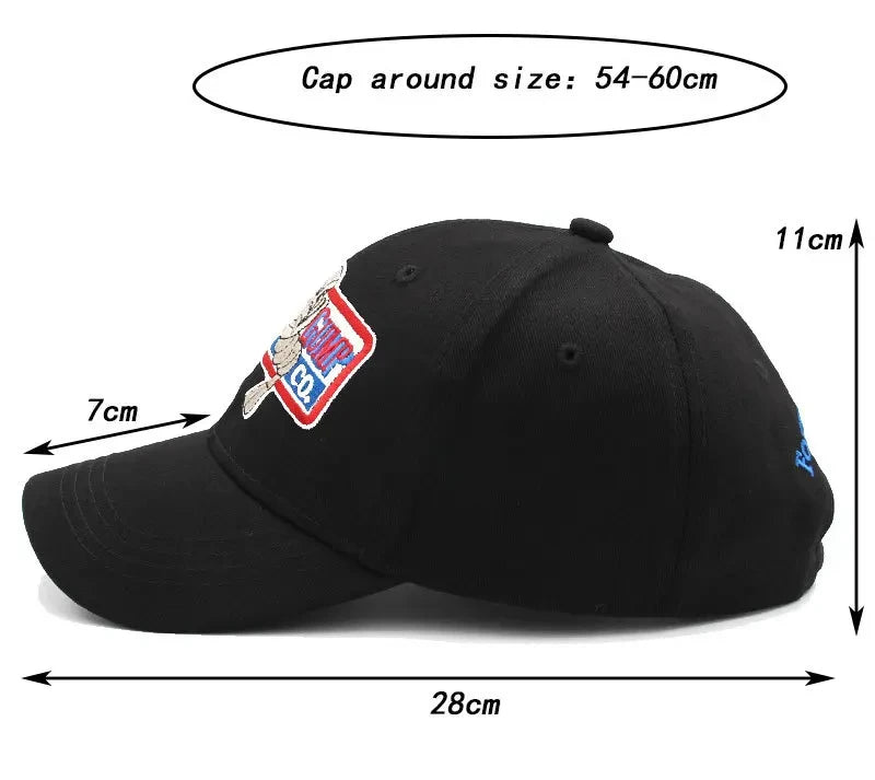 Baseball Caps Gump Shrimp CO. Snapback Hat Forrest Gump Costume Cosplay Embroidered Snapback Cap Unisex Summer Hats Adjustable