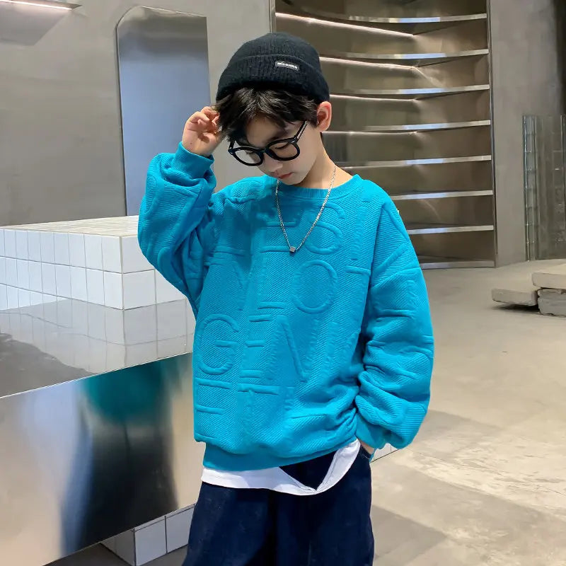 2023 Children Sweatshirts For Boys Cotton Coat Long Sleeve Baby Boy Tops Kids Spring Fall Clothes 5 6 7 8 9 10 11 12 13 14Years