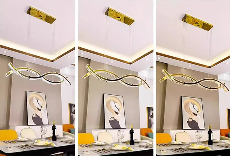 Modern home decoration salon lamps for living room smart crystal Pendant lights dining room indoor lighting