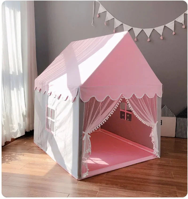 Portable Children's Tent Folding Kids Tents Tipi Baby Play House Large Girls Pink Princess Castle Child Room Decor Play Tent Toy