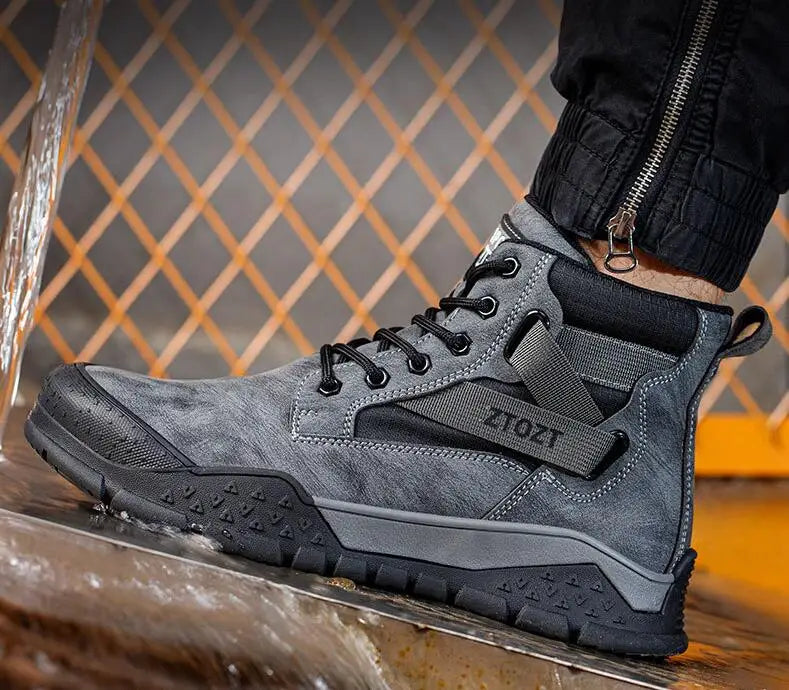 Thick-soled fashion breathable non-slip non-tired feet work shoes Safety protective shoes anti-smash anti-stabbing safety shoes