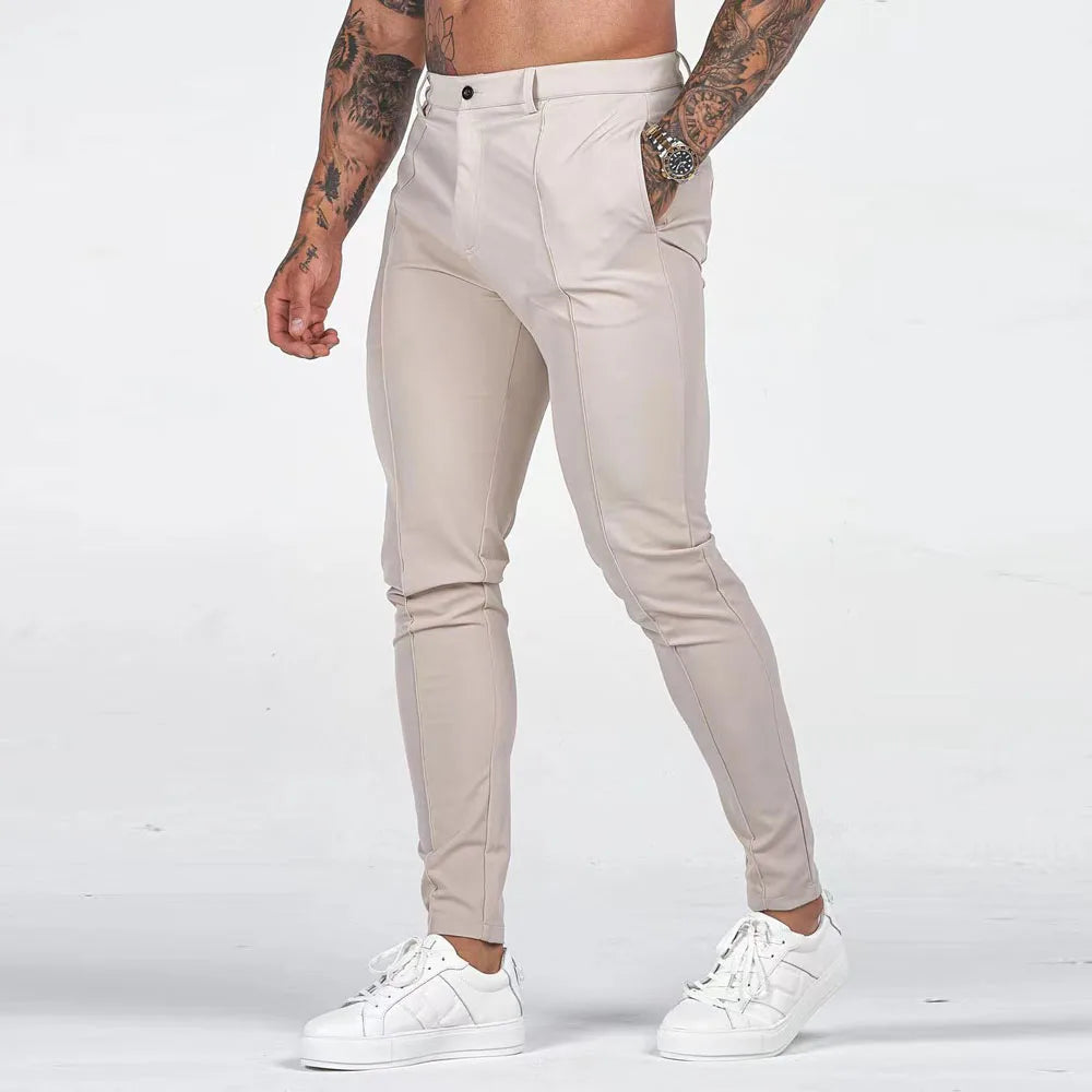 Men Skinny y2k pant Solid Color Classic Trousers Casual Daily For Office Parties Male Cowboy sweatpants