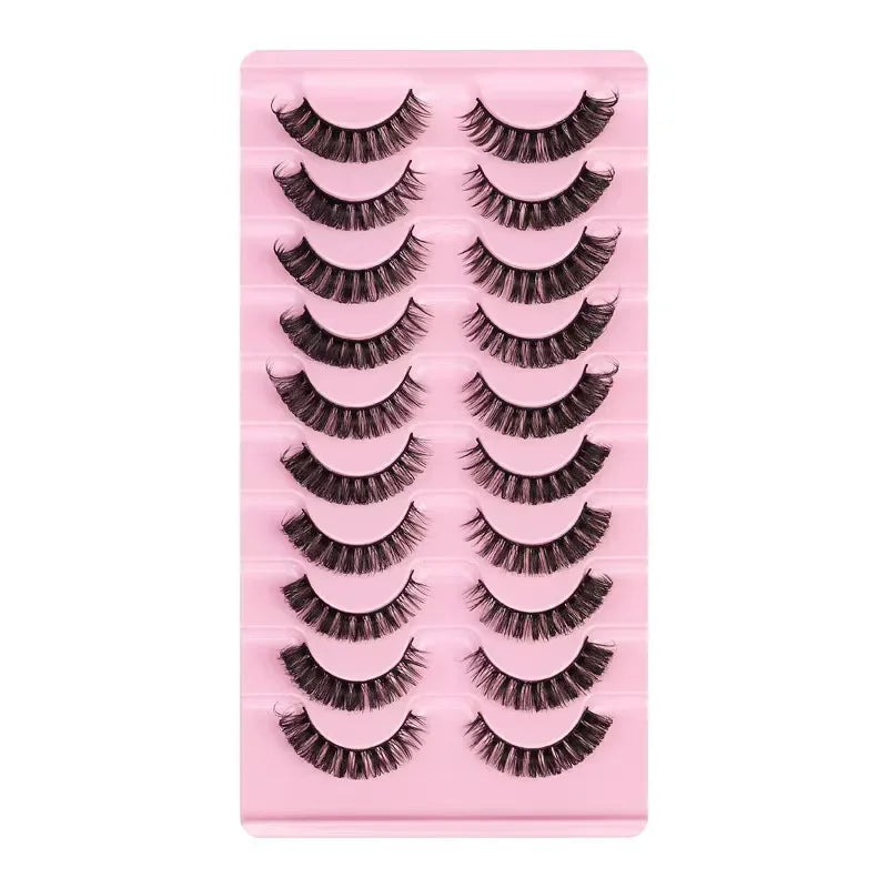 NEW 10Pairs 3D Mink Lashes russian strip lash Dramatic False Eyelashes Faux Cils Makeup Wholesale Fake Eyelash Extension