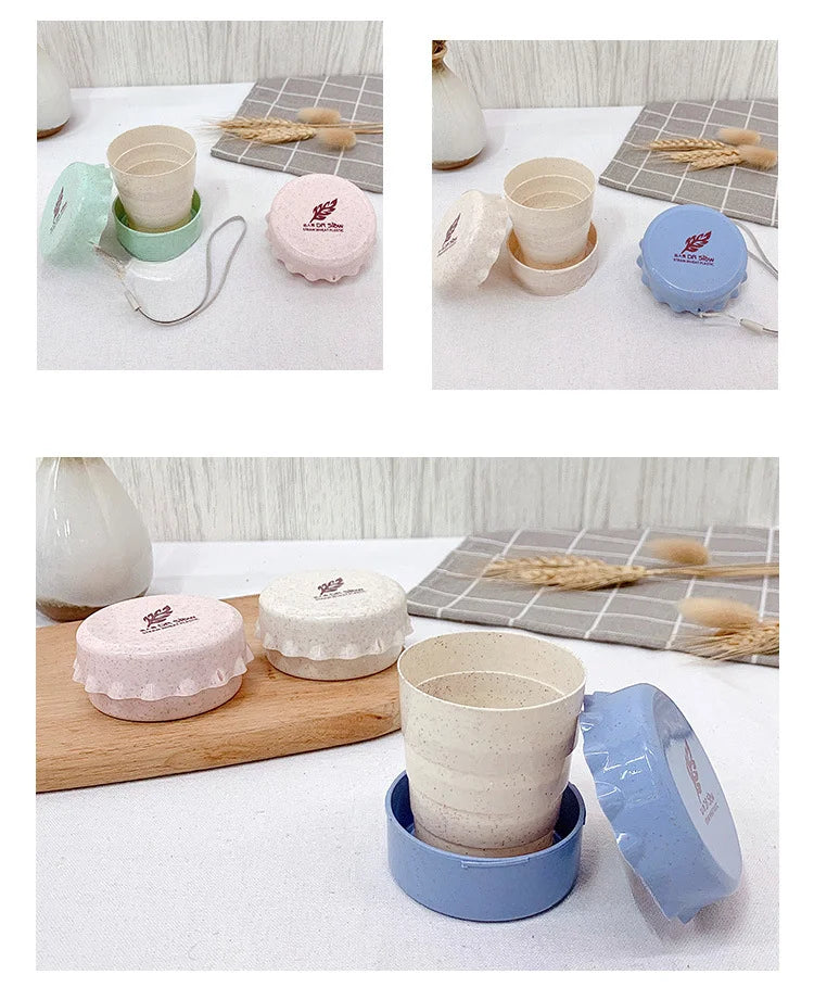 Portable Folding Cup Student Eco-friendly Material Foldable Mug Coffee Cups Travel Folding Glass Water Bottle Bivouac Glasses