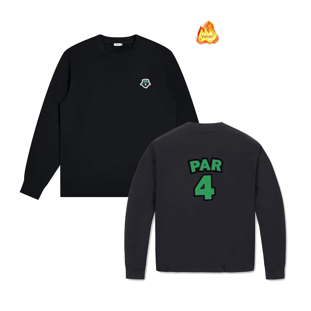 2024 Men's Golf Sweatshirts Autumn/Winter Golf Sweater Outdoor Leisure Round Neck Pullover Golf Wear with Thin Velvet