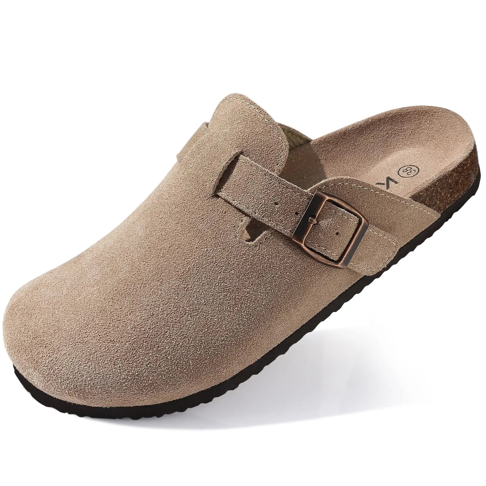 Pallene Women Classic Clogs Cork Footbed Slippers Slip-on Cork Sandals Feamle Unisex Beach Shoes Outdoor Men Mules And Clogs