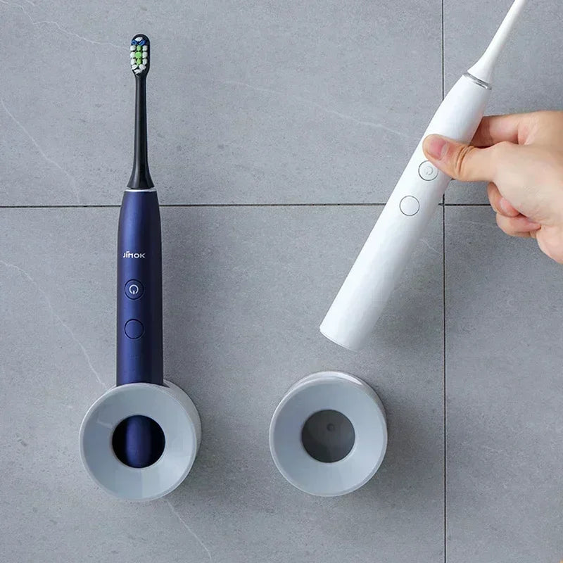 Bathroom Toothbrush Holder Wall Mount Bathroom Organizer Double Single Hole Self Adhesive Tooth Brush  Accessories Space Saving