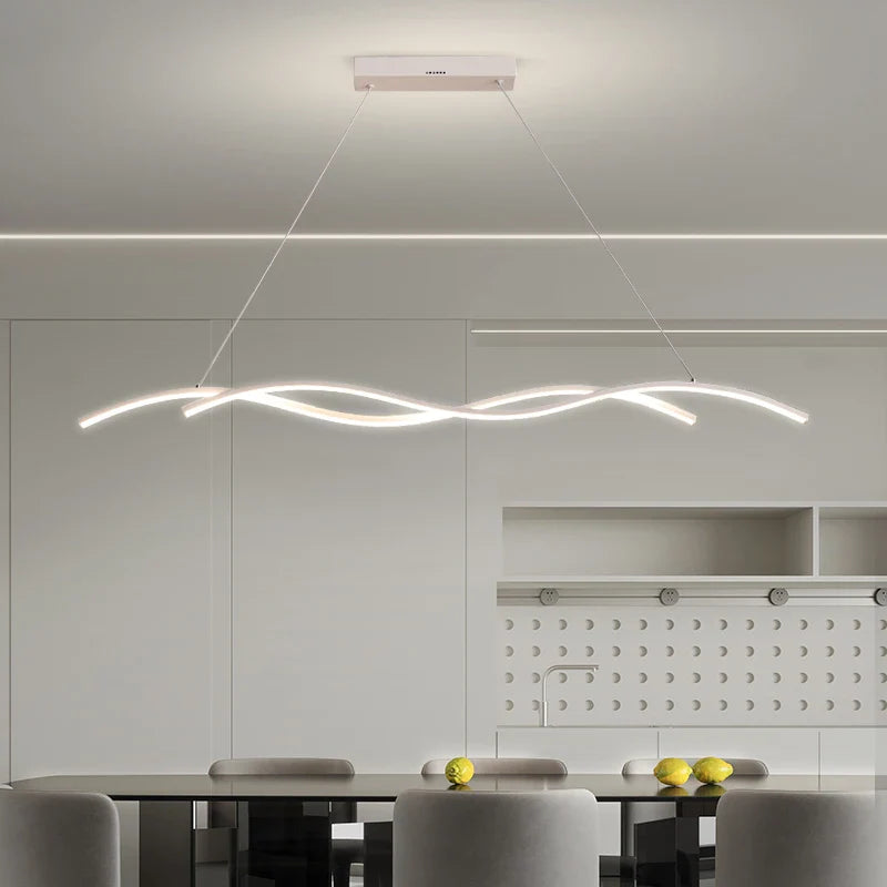 Black White Led Restaurant Pendant Lights Modern Minimalist Hotel Bar Restaurant Chandelier Home Indoor Decoration Lighting Lamp