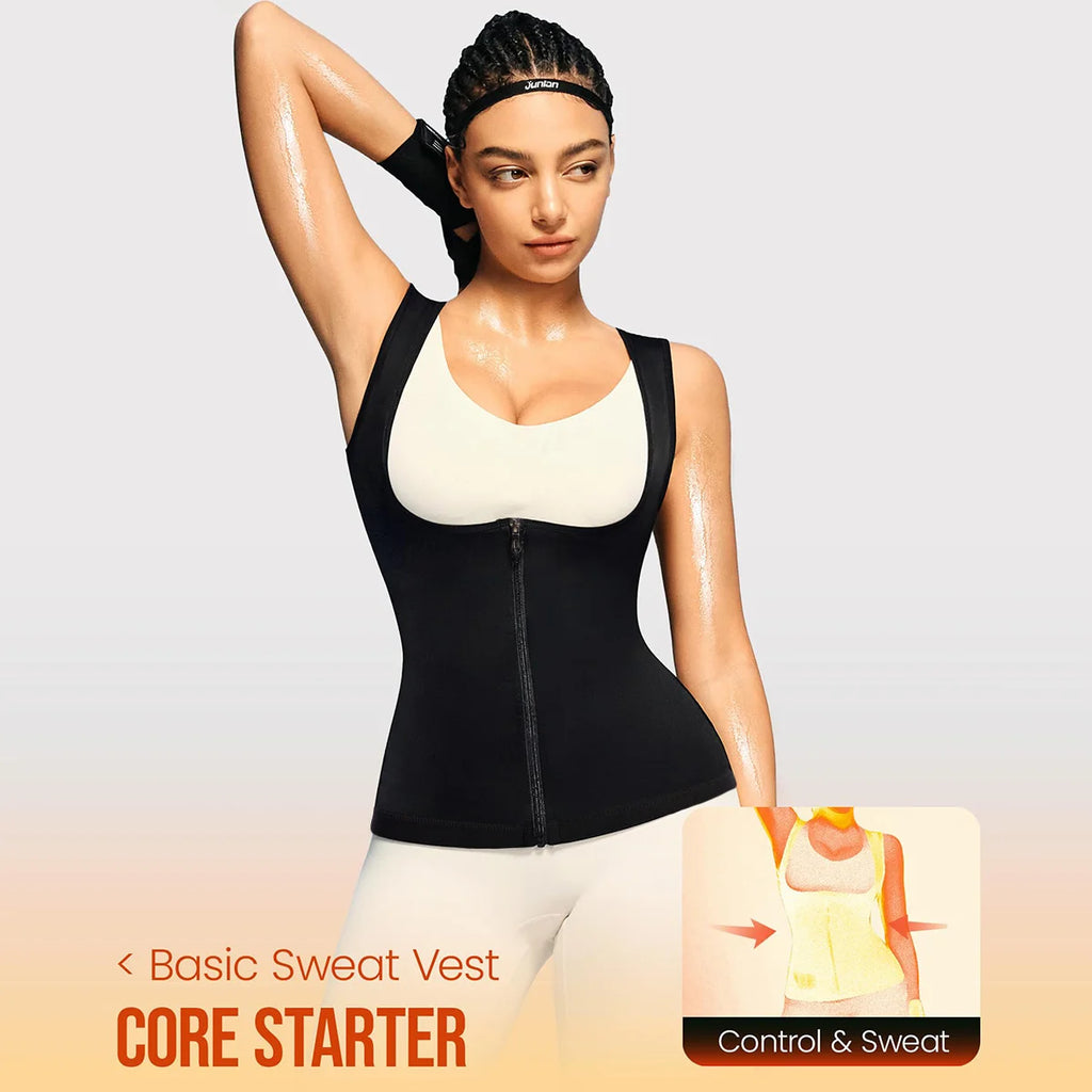 1PCS Women’s Sweat Vest for Weight Loss – Heat-Trapping Sauna Tank Top, Slimming Workout Shirt with Compression for Faster Sweat