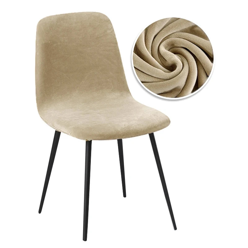 Velvet And Jacquard Short Back Chair Cover Bar Seat Covers Dining Covers Chair Stretch Dust Cover For Home Hotel Bar Wedding